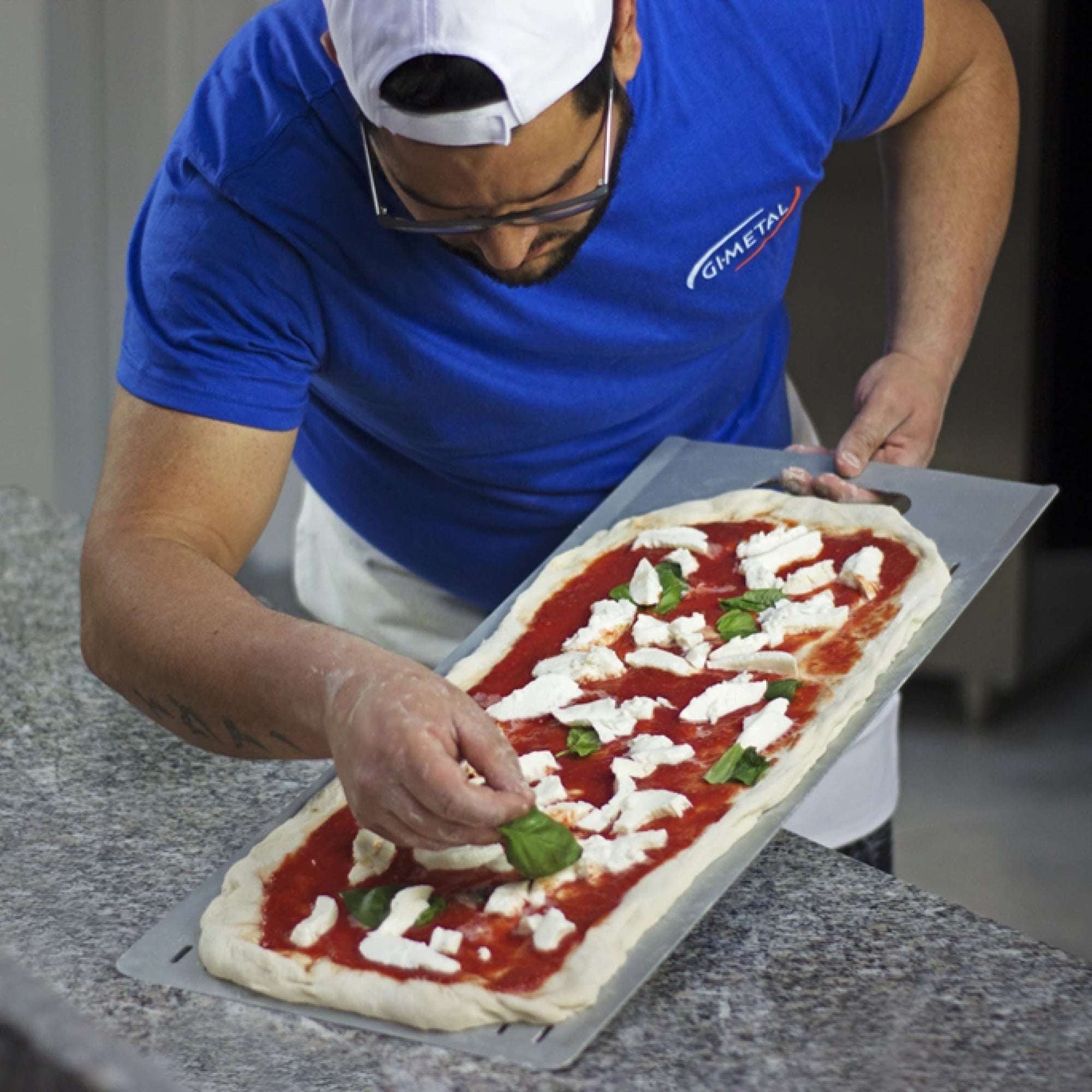 Tábua perfurada para pizza por metro/em pá