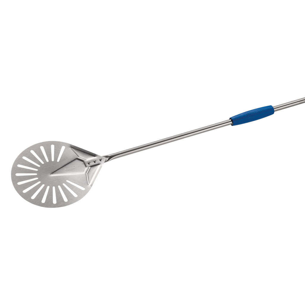 Pá perfurada para girar pizza inox - Linha Azzurra